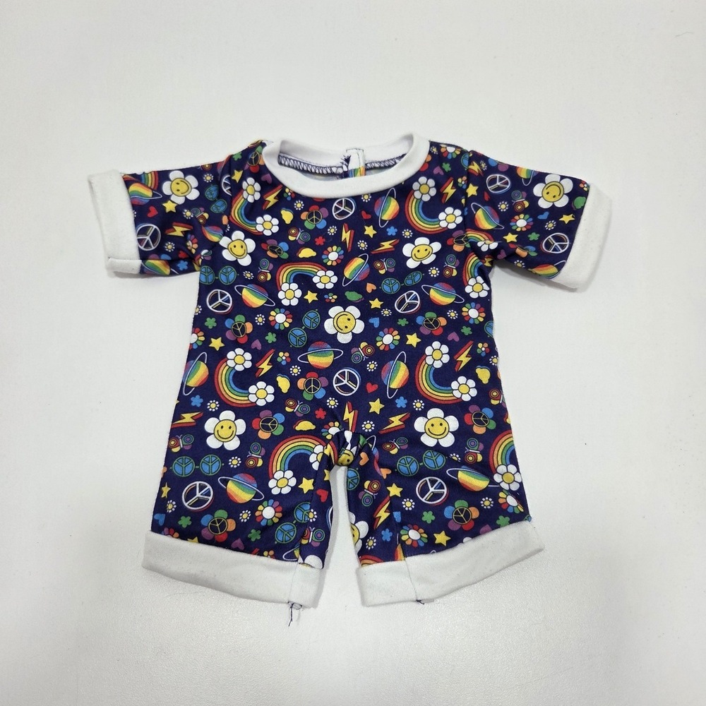 BUILD A BEAR Plush Groovy Rainbow Sleeper 70s Theme Pajamas